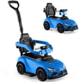 thumbnail image 1 of Licensed Toyota Ride on Push Car for Toddlers by OLAKIDS, 3 in 1 Walking Sliding Toy with Removable Guardrails and Handle, Music, Under Seat Storage for Kid, 1 of 9