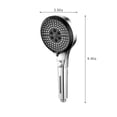 thumbnail image 3 of Shower Heads High Pressure Turbo Shower Head Home Bath Shower Nozzle Water Heater Filter Shower -6 Bathing Modes- One Pressurised Water Stop Function Shower Head. Shower Head with Hose, 3 of 8