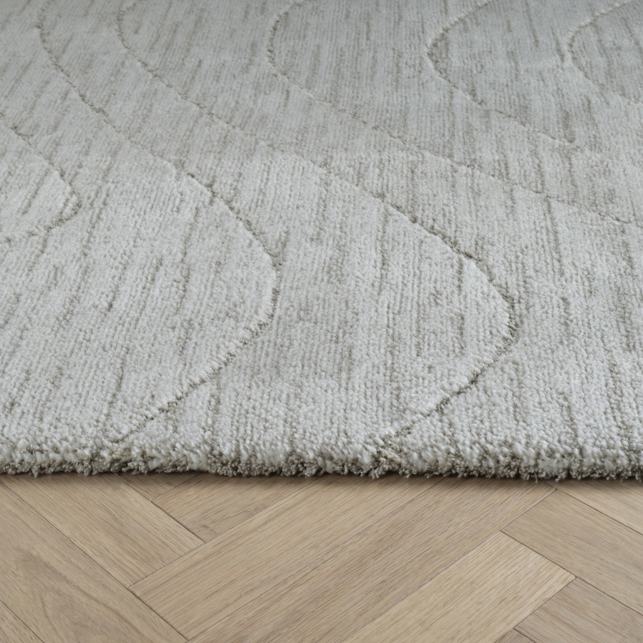 Tapis d'interieur abstrait Rug Branch Casa, gris, moderne - Salon, chambre, salle a manger et cuisine