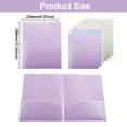 thumbnail image 2 of ZTTD Folders with Pockets (6 Pack, Assorted Colors), Plastic Folder with Pocket, Poly Folder for Documents Letter Size, 2 Pocket Folders with Business Card Slot for Home, S-chool, Office, 2 of 4