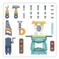 thumbnail image 2 of Pretend Tools Toy 37pcs/set Durable Mini Storage Trolley Cross Body Children‘s Toy Gifts, 2 of 6