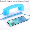 thumbnail image 4 of jesticaly Retro Phone Style Landline Handle Clear 3.5mm Style Handle Receiver Classic Telephone Style Receiver Clear Calls orange, 4 of 6