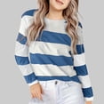 thumbnail image 2 of Zanarzt Chandails à Manches Longues pour Filles Enfants Imprimé Automne Chandail à Manches Longues Col Rond Chandail Décontracté Hauts Basiques Décontractés Bleu Marine, 4-5 Ans, 2 of 4