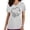White, variant on LSLJS Women's Fashion Short Sleeve V-Neck Tops Working Uniform Printing Pocket Blouse Tops, Womens Plus Scrubs