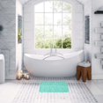 thumbnail image 2 of Bath Rug Memory Foam Mat 3D Pebble Aqua Blue 32"L x 20"W, 2 of 6