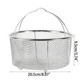 thumbnail image 3 of Stainless Steel Fryer Deep Fryer Frying With Handle Steaming Air Fryer Accessories, 3 of 5