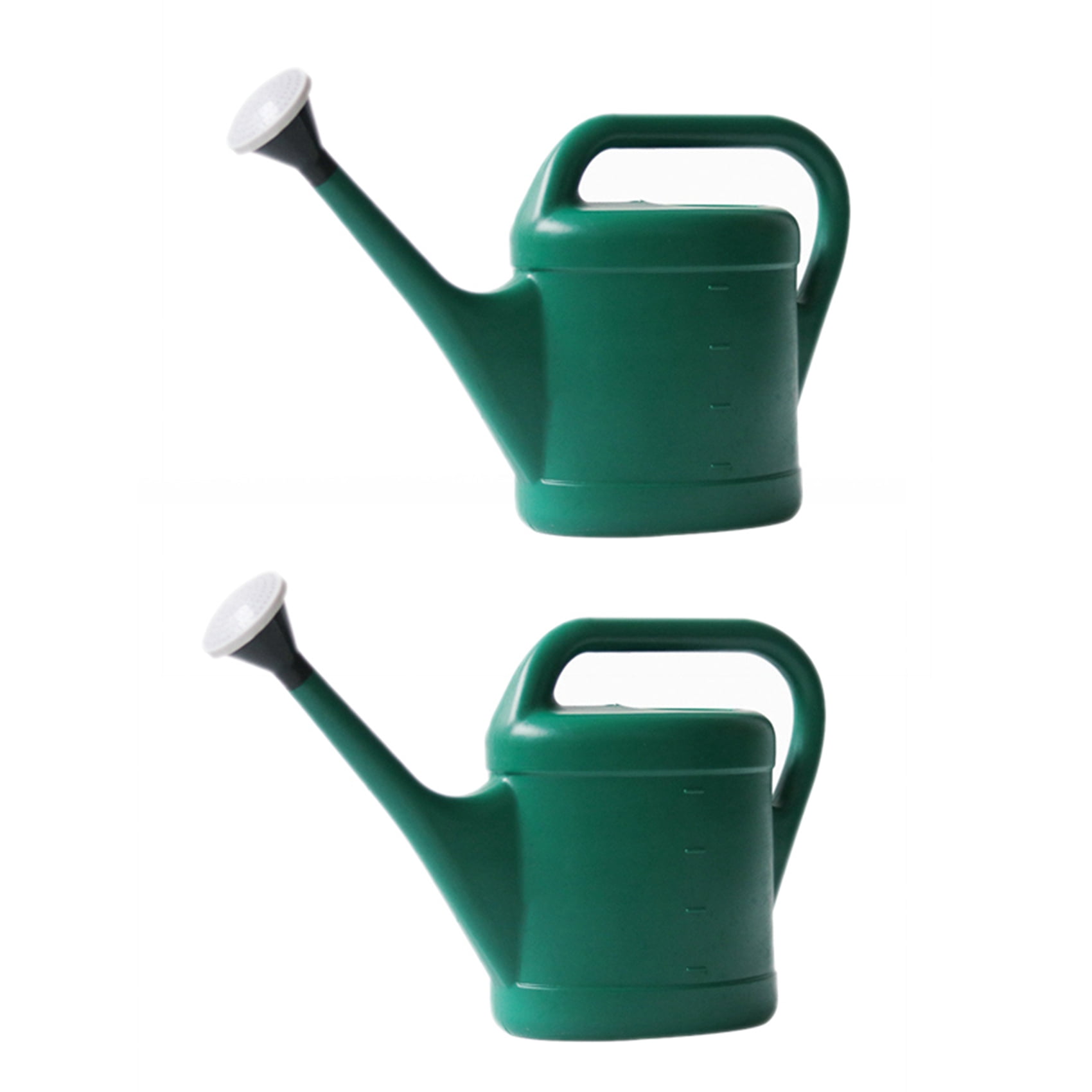 Geloo 3L Green Plastic Watering Can with Long Nozzle 2 Pack
