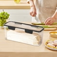thumbnail image 5 of Pasta Storage Container Airtight Noodle Organizer Refrigerator Kitchen Herb Keeper Sealed Spaghetti Box Dry Food Pantry Organizer Transparent Lid, 5 of 5