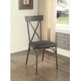 thumbnail image 1 of ACME Itzel Side Chair in Black PU & Sandy Gray, 1 of 2
