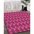 thumbnail image 3 of Ahgly Company Tapis d'Intérieur Lavables en Machine, Carré Transitionnel Néon Rose, Carré de 8', 3 of 7