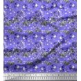 thumbnail image 1 of Soimoi Cotton Duck Fabric Square,Leaves & Rose Floral Printed Craft Fabric by The Yard 42 Inch Wide, 1 of 1