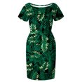 thumbnail image 4 of Robes Soleil pour Femmes 2023 Décontracté Femmes Décontracté Col Rond Bretelles Manches Courtes Imprimé Floral Robe Ample avec Poches Robe d'Été Chic Combishort pour Femmes en Liquidation, 4 of 6