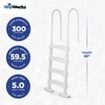 thumbnail image 3 of Vinyl Works SLD2 Resin 60 In Above Ground Swimming Pool Step Ladder, White, 3 of 9
