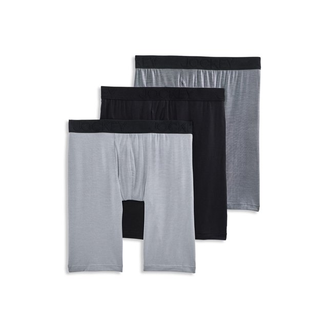 Jockey Active Ultra Soft Modal Boxeur Long 9 Pouces - Lot de 3