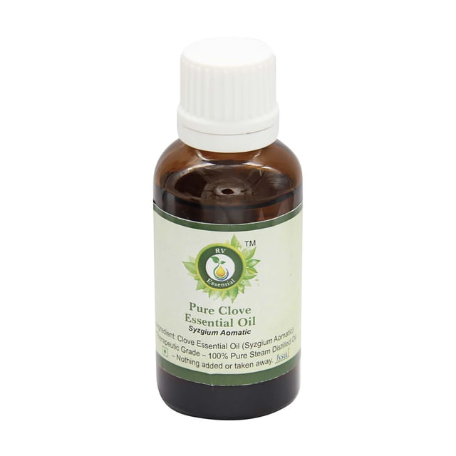 Clove Essential Oil Syzgium Aomatic Clove Oil Clove Bud Oil For Teeth For Skin For Cooking Pure Natural Steam Distilled Therapeutic Grade 5ml 0.169oz By R V Essential