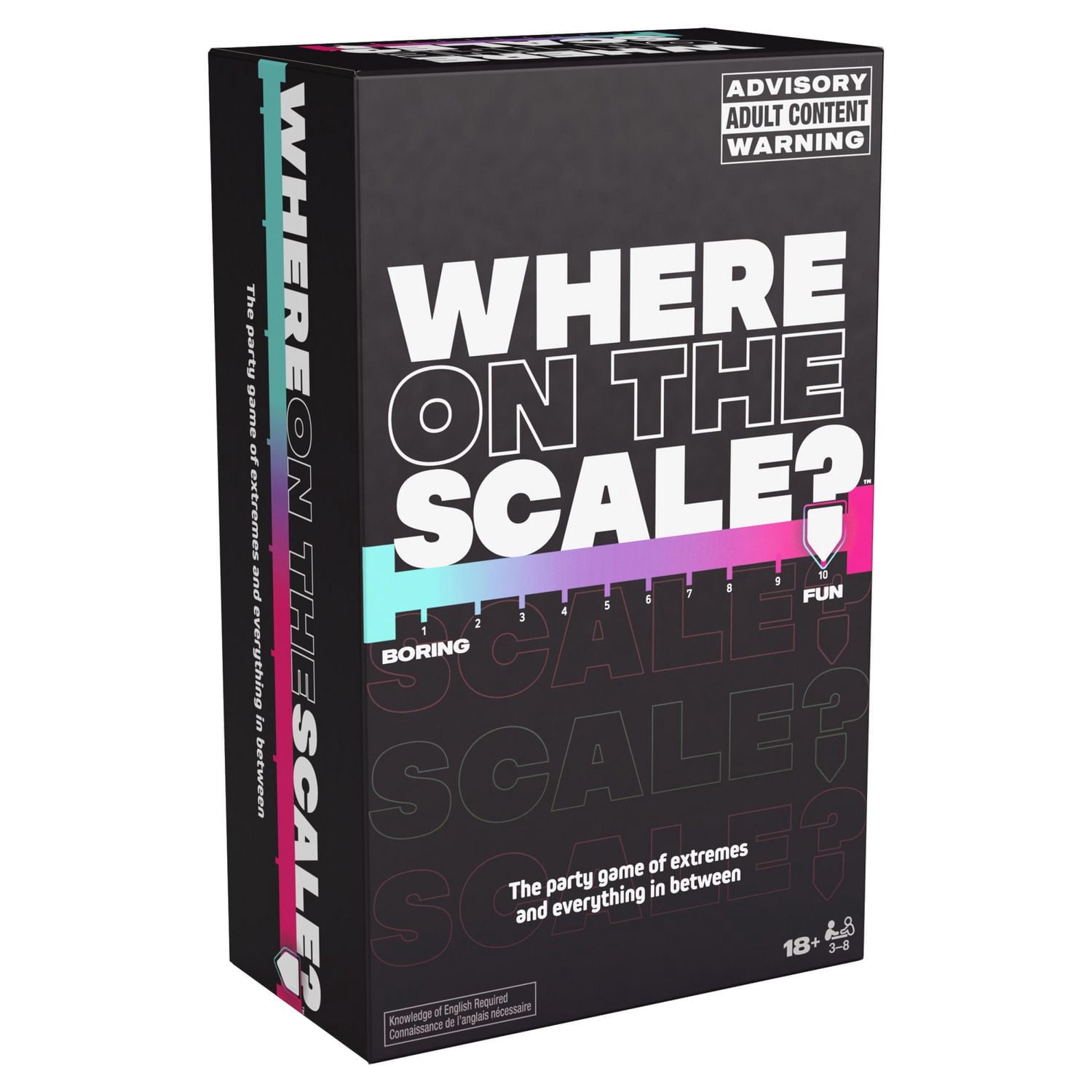 Spin Master Games, Where on the Scale, A Party Game of Extremes, Friendsgiving Game, Bachelorette Party Game, Happy Hour Game Night, for Ages 18+
