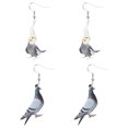 thumbnail image 1 of 2 Pairs Fashion Earrings Girl Ear Ring Bird Pattern Ear Drops Ear Accessory, 1 of 4