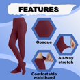 thumbnail image 4 of ORUYROP Collants pour Femmes en Microfibre Opaque Unie avec Pieds, 4 of 7