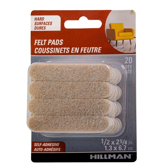 BANDES DE FEUTRE 1/2 "X 2-5 / 8" AVOINE 20PC