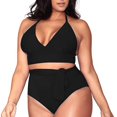 thumbnail image 1 of Pisexur Womens Plus Size Bikini High Waisted Swimsuits Two Piece Bathing Suits Tummy Control Swimwear, 1 of 6