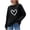 Black, variant on Lenpel Oversized Sweaters for Women Casual Long Sleeve Crew Neck Heart Printed Plus Size Sweaters Loose Pullover Sweater Tops(Navy,Medium)