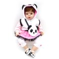 thumbnail image 1 of Realistic Reborn Doll 22 Inch Lifelike Handmade Soft Body Toy Reborn Baby Girl with Panda Gift Set, 1 of 6