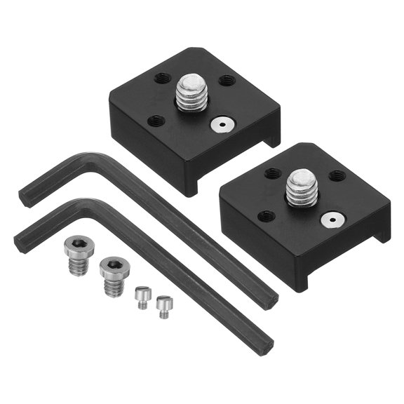 Unique Bargains Mini Ball Head Cold Shoe Mount Adapter with 1/4' Thread Cold Shoe Bracket for DSLR Camera, Black 2 Pack