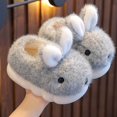thumbnail image 1 of RXIRUCGD Winter Children Add Plush Non-slip Keep Warm Home Cotton Slippers( Gray, Size:36 ), 1 of 3