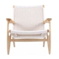 thumbnail image 3 of Lavaca Lounge Chair White-Natural with solid ash wood and rattan weave, 3 of 3