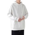 thumbnail image 2 of Innerwin Pullover Drawstring Mens Hoodies Sport Long Sleeve Casual Sweatshirt White L, 2 of 3