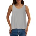 thumbnail image 1 of Dealovy Camisoles pour Femmes Col Ras du Cou Sans Manches Dos Ouvert Hauts de Sortie Blouses Amples Ajustées Camisole, 1 of 7