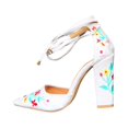 thumbnail image 2 of LSLJS Women's Ethnic Suede Embroidered Strap High Heel Chunky Sandals, 2 of 9