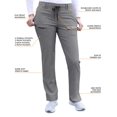 thumbnail image 3 of Adar Pro Heather Sarraus pour Femmes - Pantalon de Sarrau Fuselé Coupe Ajustée - P4100H - Gris Chiné - 2X, 3 of 6