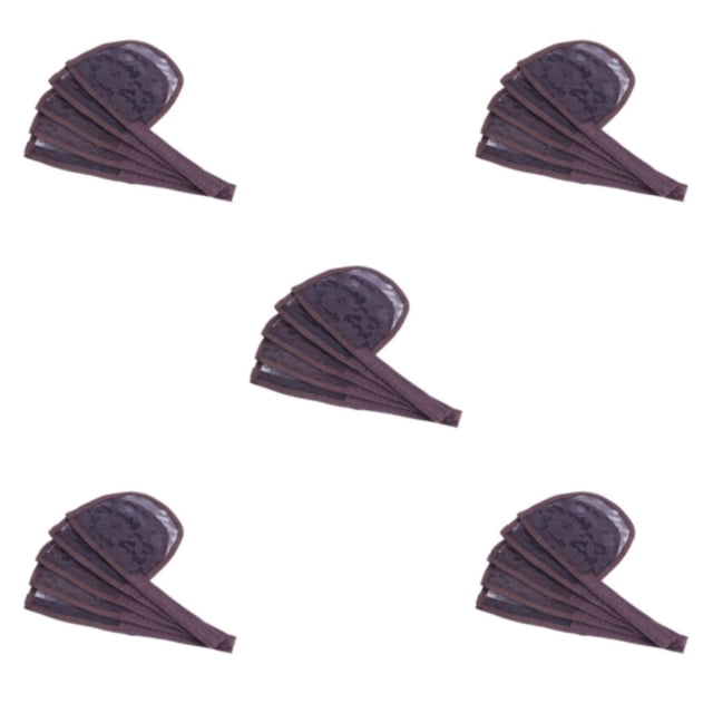 kurtrusly 5pcs Hair Net for Making Ponytail Caps Hair Wig Accessories Net Weaving brown length 19.2cm 5Set