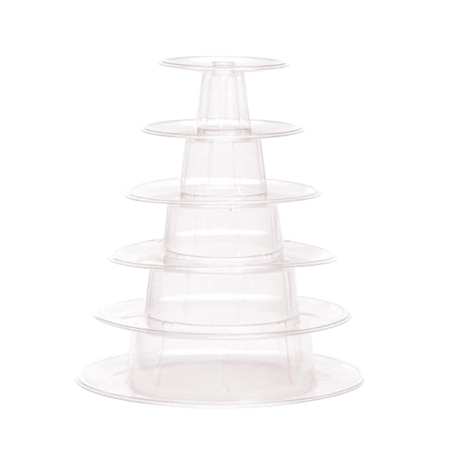 Support à Gâteau Rond Tour en Plastique Présentoir à Gâteau à 6 Niveaux