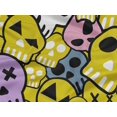 thumbnail image 5 of oneOone Rayon Yellow Fabric Skull Sewing Material Print Fabric By The Yard 56 Inch Wide, 5 of 5