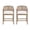 Light Ash, variant on Wooden Frame Counter stool with rattan back-WALNUT-set of 2,Walnut
