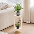 thumbnail image 1 of Sofa Side Table, End Table for Living Room, Tiered Snack Table, Bedside Caddy, Modern Round Side Accent Table, Portable Coffee Table Stand for Small Spaces, 1 of 9