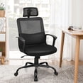 thumbnail image 4 of Costway Mesh Office Chair High Back Ergonomic Swivel Chair w/ Lumbar Support & Headrest, 4 of 9