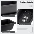 thumbnail image 3 of Plastic Plant Pot Rectangular - 6PCS Planter Pot Flower Pot with 6PCS Drip Tray, 3 of 5