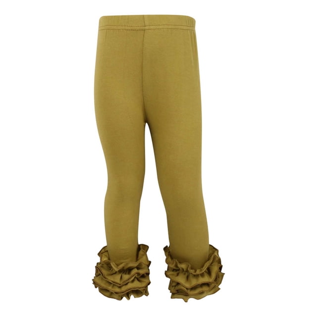 WEAIXIMIUNG Girls Sweatpants Size 6X Toddler Baby Girls Leggings Ribbed Lace Trim Footless Ruffle Tight Stocking Bottom Pants