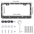 thumbnail image 3 of 2pcs Bling Car License Plate Frame Sparkly Rhinestone License Plate Cover Stainless Steel Metal Frames Durable Rust-proof Front Back License Cover for Women Girls, 3 of 7