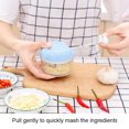 thumbnail image 3 of Coofit Manual Garlic Chopper Plastic Mini Vegetable Chopper Food Chopper for Home, 3 of 10