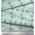 thumbnail image 2 of Soimoi Green Moss Georgette Fabric Text & Cupcakes Food Print Fabric by Yard 42 Inch Wide, 2 of 6