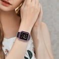 thumbnail image 4 of KOMI Bling Case Compatible For Apple Watch 38mm 40mm 42mm 44mm, Crystal Diamond Apple Watch Protector Case Slim PC Anti-Scratch Bumper Frame Protective Cover For iWatch Series SE/6/5/4/3/2/1 Purple, 4 of 5