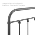 thumbnail image 3 of Modway Sage Modern Farmhouse Metal Adjustable Height Headboard, Twin, Gray, 3 of 6