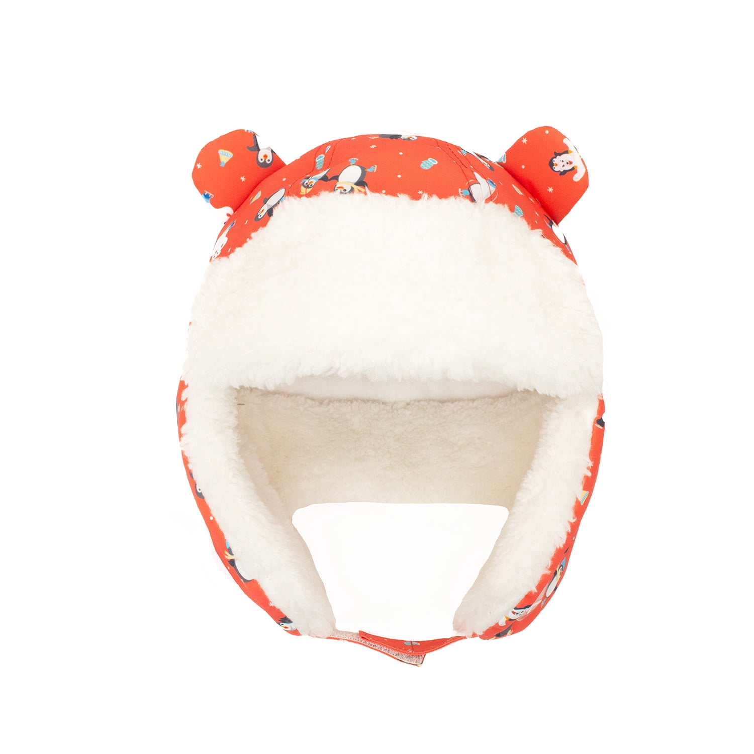 FlapJackKids - Water Repellent Trapper Hat Skating Penguin 2-4Y