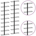 thumbnail image 3 of vidaXL Wall-mounted Wine Racks for 18 Bottles 2 pcs Black Iron, 3 of 4