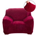 thumbnail image 1 of Housse de Canapé Extensible en Velours Épais pour 1/2/3/4 Places, 1 of 13