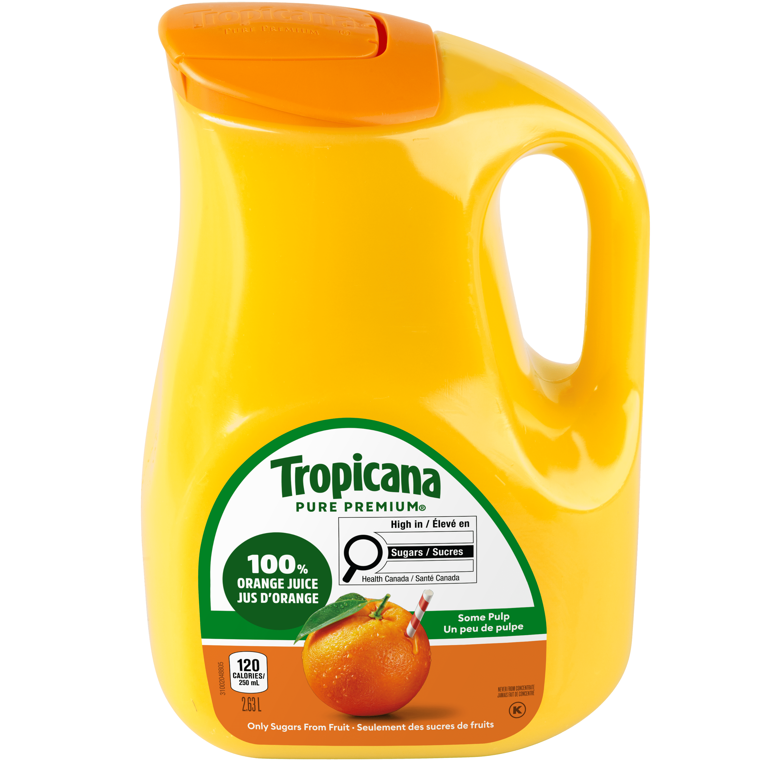 Tropicana 100% Pure Orange Juice Some Pulp, 2.63L